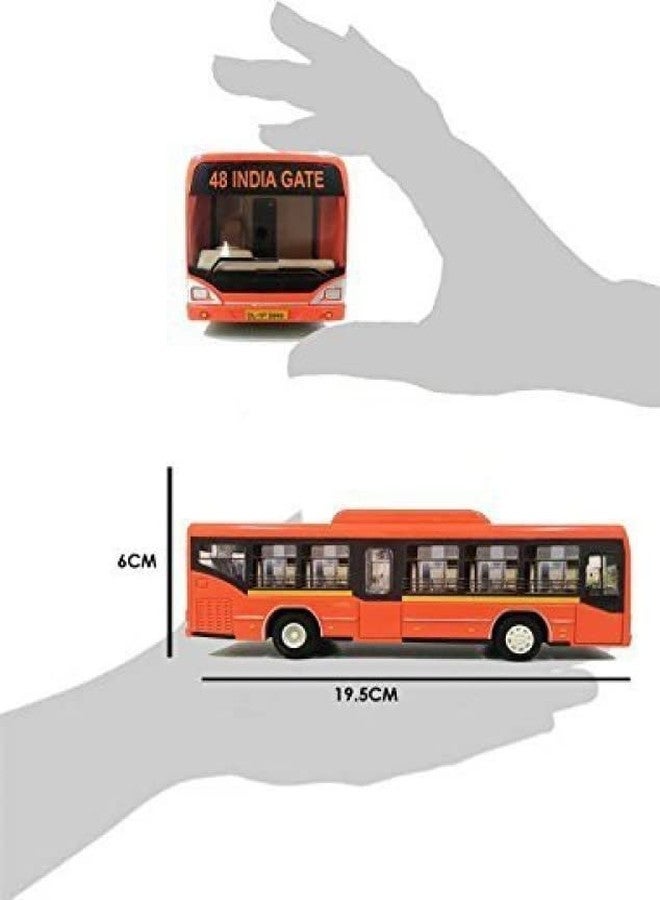 USCATALOG Toys Low Floor Pull Back Bus for Kids, Collection, Gifts Most Modern Cng Bus [Red] - Image 4